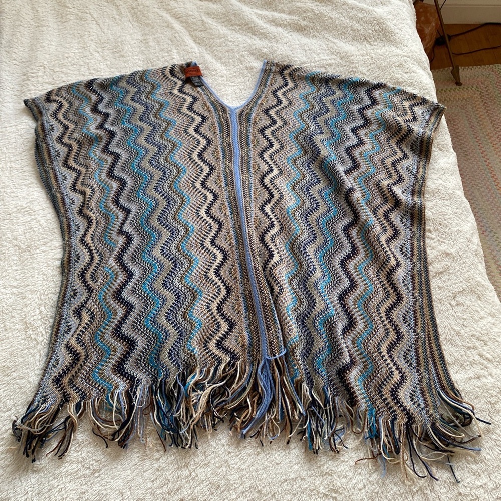Missoni knitted poncho